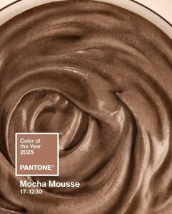 Pantone Color of the Year 2025 Mocha Mousse 17-1230 chocolate-inspired brown tone
