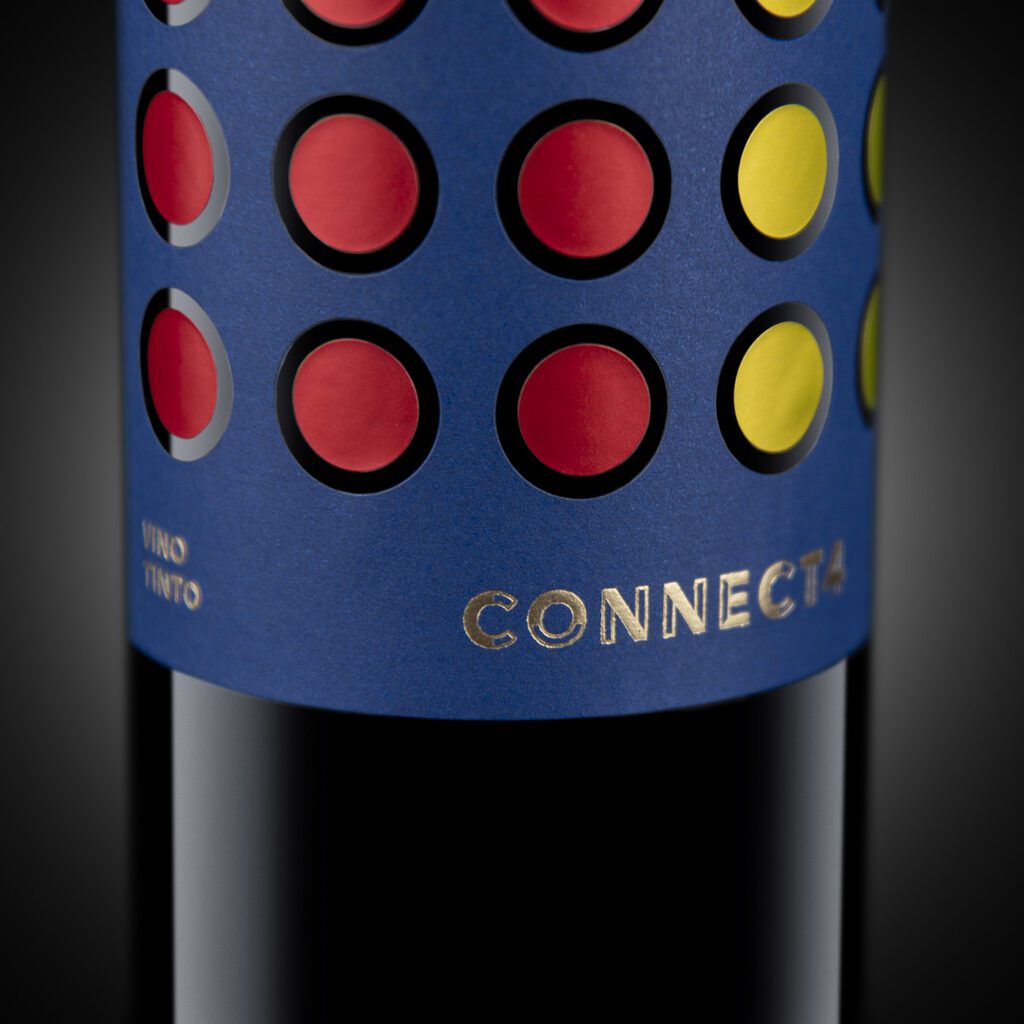 Interactive wine packaging designed as a conversation starter, reflecting graphic design trends 2026 through play, originality and engagement.