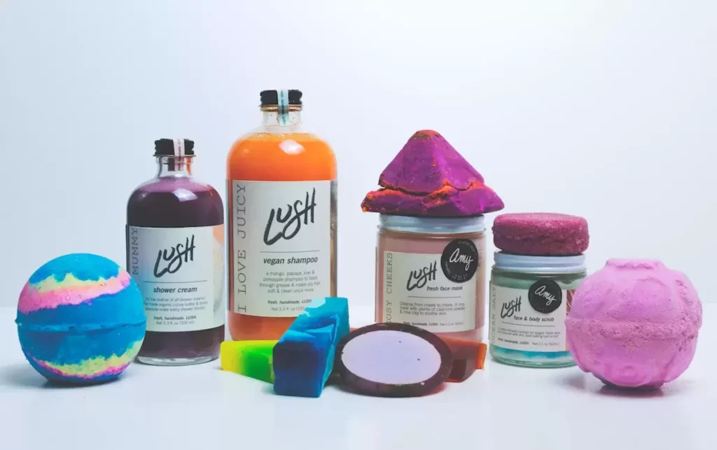 Colourful bath and body products with candy-like forms reflecting kidult culture and playful self-care rituals