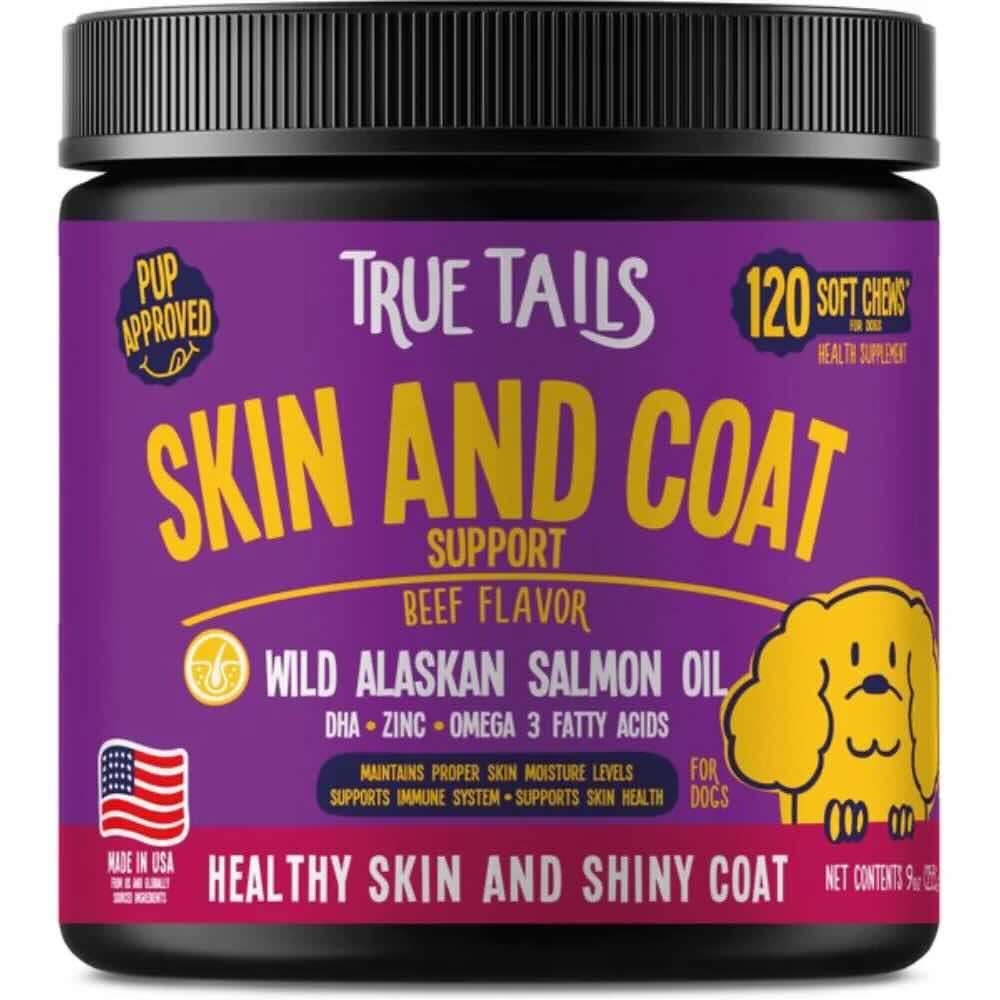 Dog skin and coat supplement highlighting functional health in petcare trends