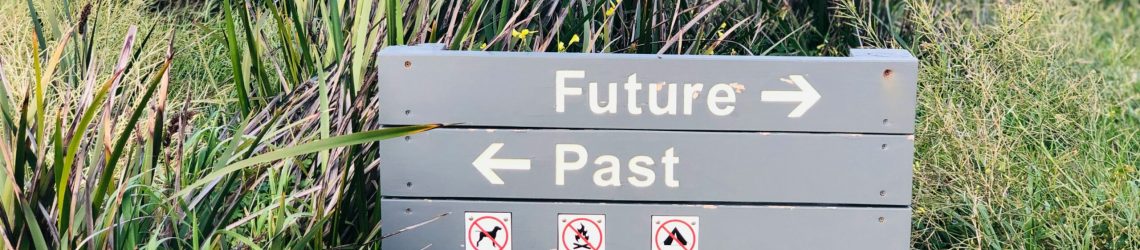 Signpost showing directions to the past and future, symbolising nostalgia as cultural strategy.